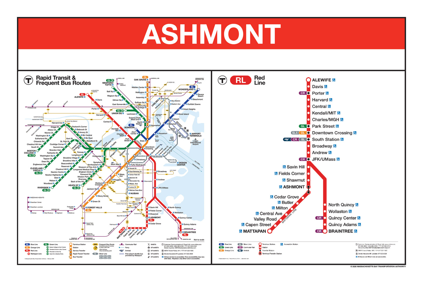 Boston MBTA Red Line Station Panel Prints
