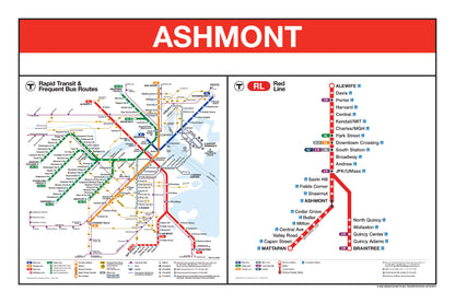 Boston MBTA Red Line Station Panel Prints