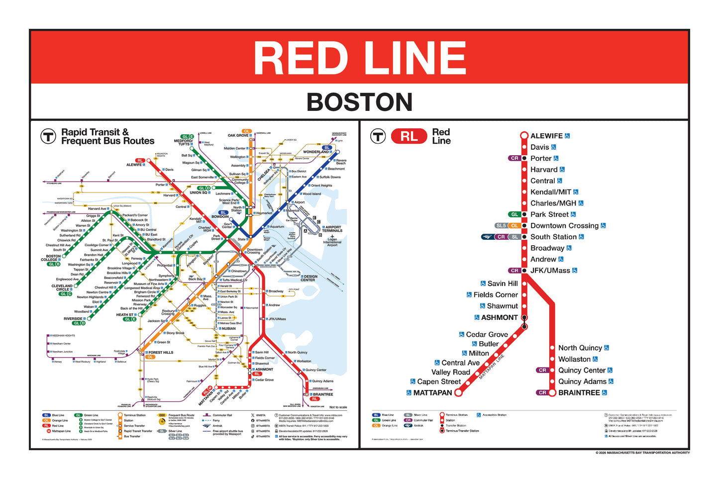Boston MBTA Red Line Station Panel Prints