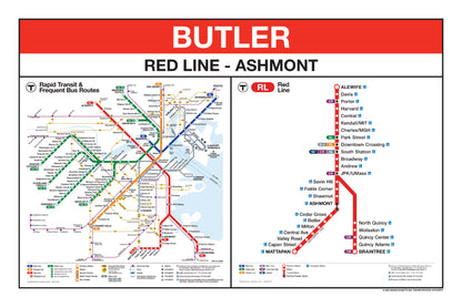 Boston MBTA Red Line Station Panel Prints