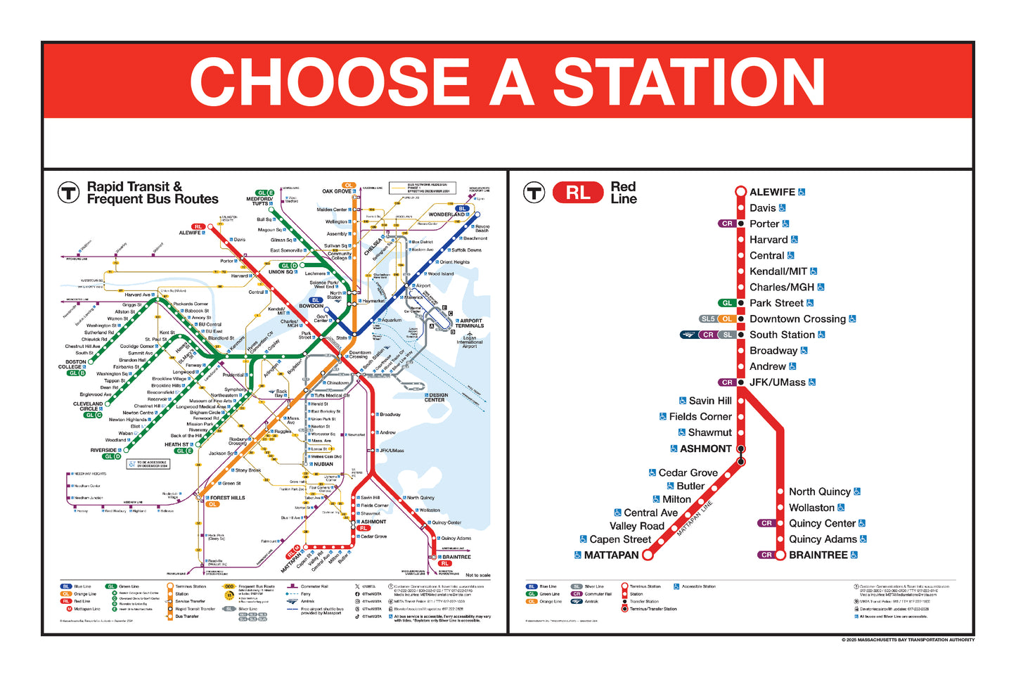 Boston MBTA Red Line Station Panel Prints