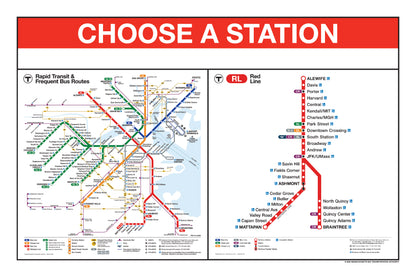 Boston MBTA Red Line Station Panel Prints