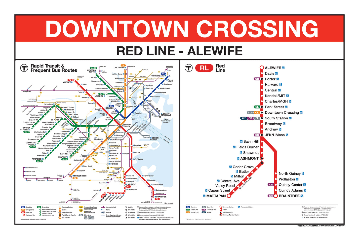 Boston MBTA Red Line Station Panel Prints
