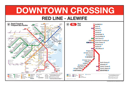 Boston MBTA Red Line Station Panel Prints