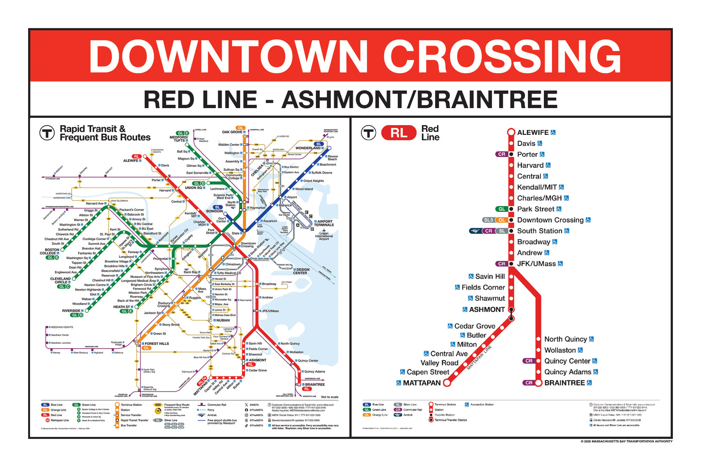 Boston MBTA Red Line Station Panel Prints