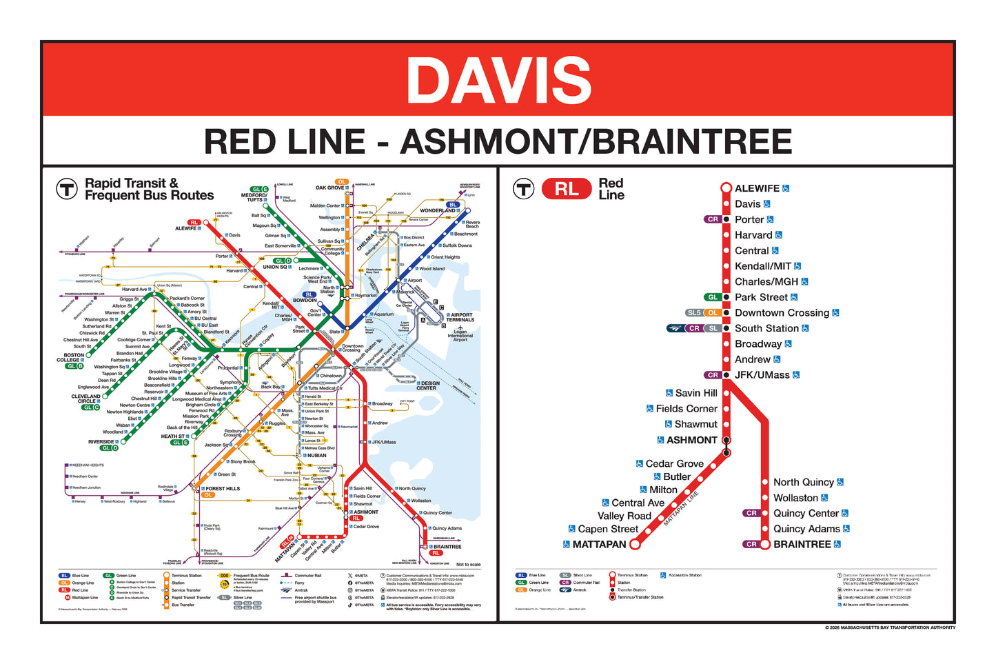 Boston MBTA Red Line Station Panel Prints