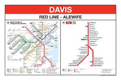 Boston MBTA Red Line Station Panel Prints