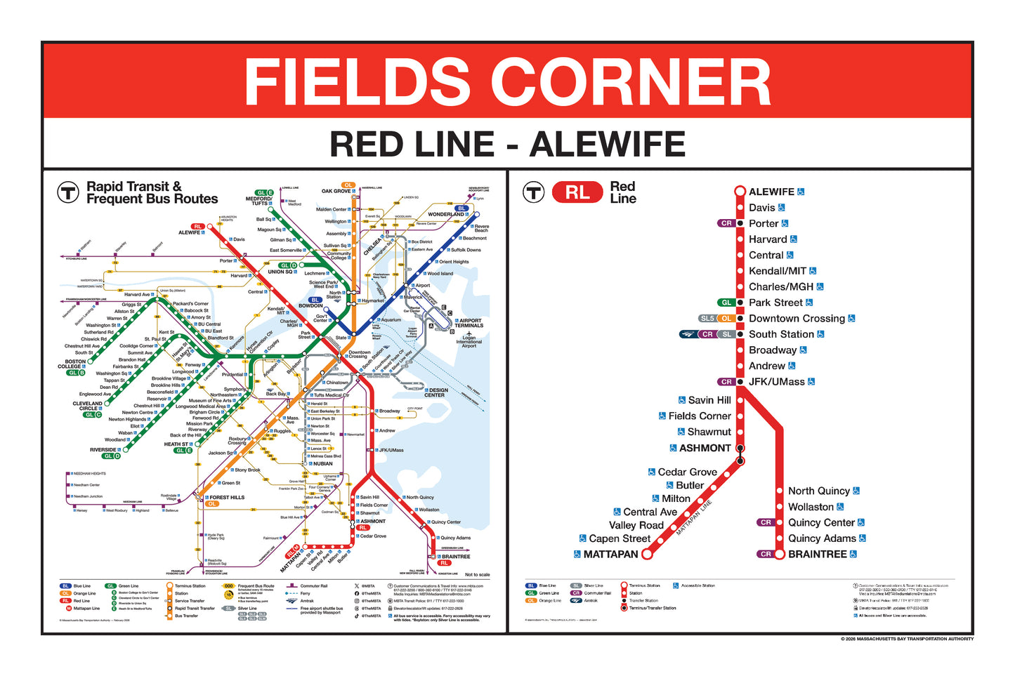 Boston MBTA Red Line Station Panel Prints