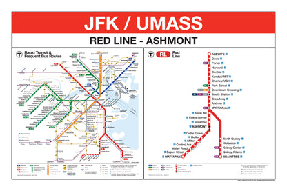 Boston MBTA Red Line Station Panel Prints