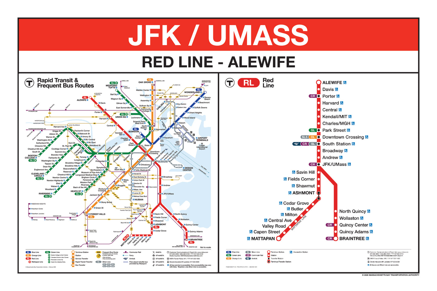 Boston MBTA Red Line Station Panel Prints
