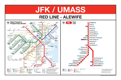 Boston MBTA Red Line Station Panel Prints