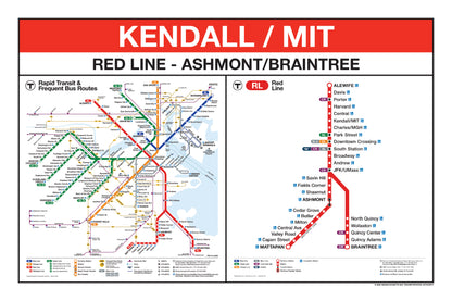 Boston MBTA Red Line Station Panel Prints