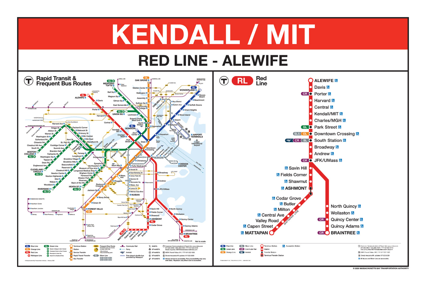 Boston MBTA Red Line Station Panel Prints