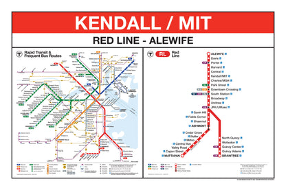 Boston MBTA Red Line Station Panel Prints