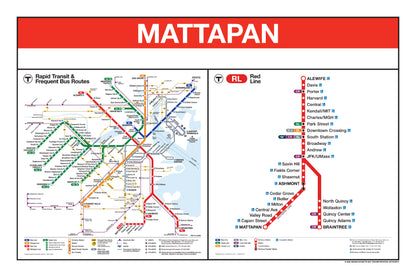 Boston MBTA Red Line Station Panel Prints