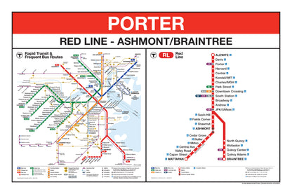 Boston MBTA Red Line Station Panel Prints