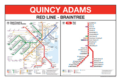 Boston MBTA Red Line Station Panel Prints