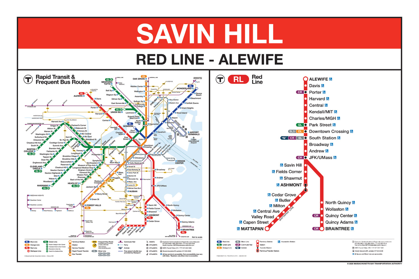 Boston MBTA Red Line Station Panel Prints