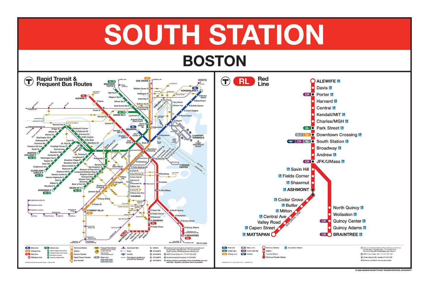 Boston MBTA Red Line Station Panel Prints