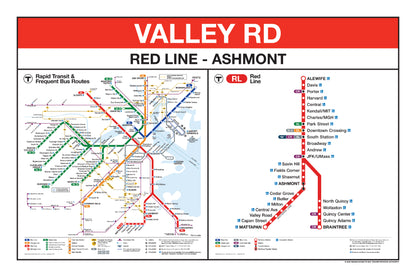 Boston MBTA Red Line Station Panel Prints (K-Z)