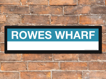 Boston MBTA FERRY Framed Replica Station Signs