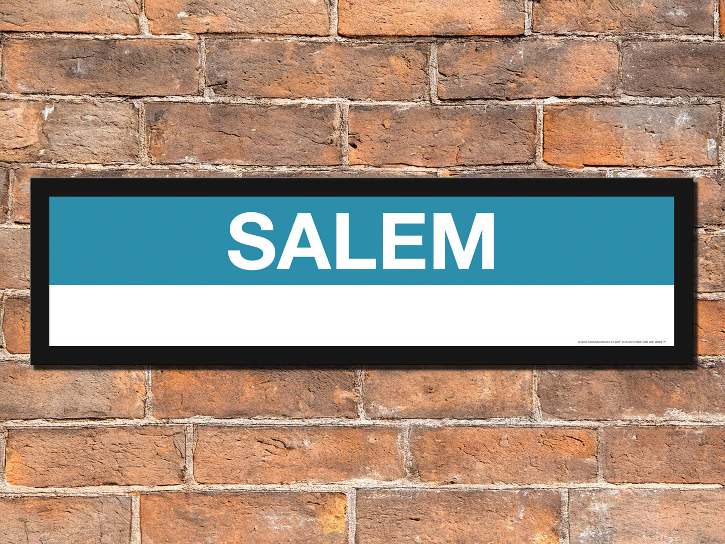 Boston MBTA FERRY Framed Replica Station Signs