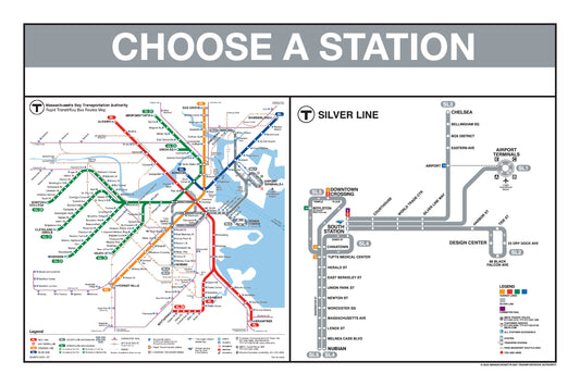 MBTA Silver Line Station Panel Prints (18"x24")