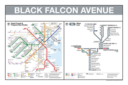 Boston MBTA Silver Line Station Panel Prints