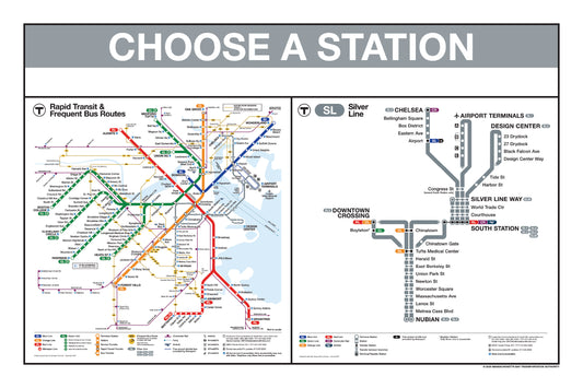 Boston MBTA Silver Line Station Panel Prints
