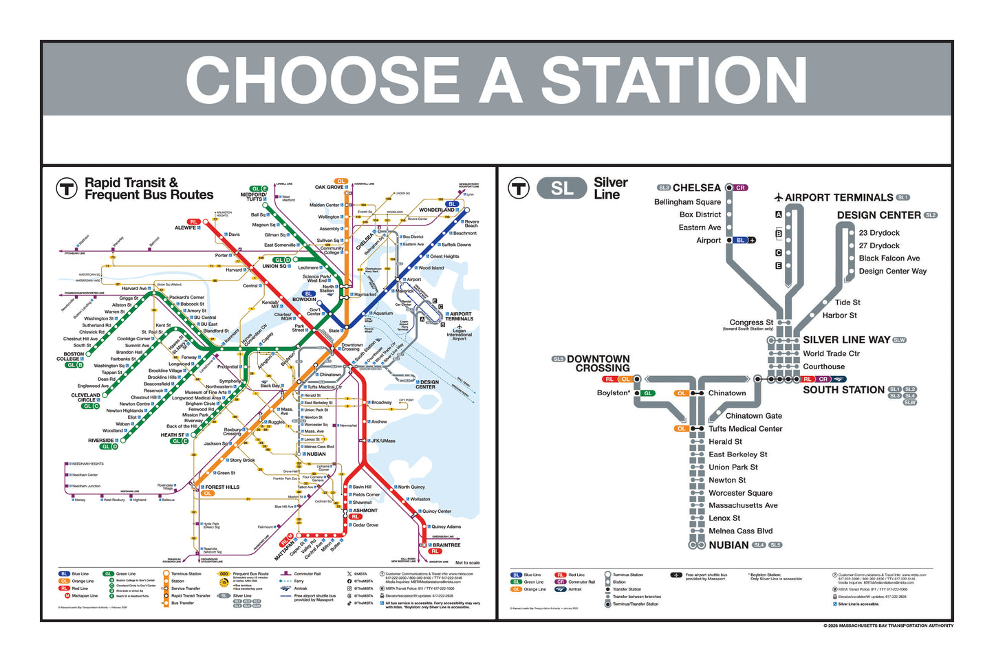 Boston MBTA Silver Line Station Panel Prints