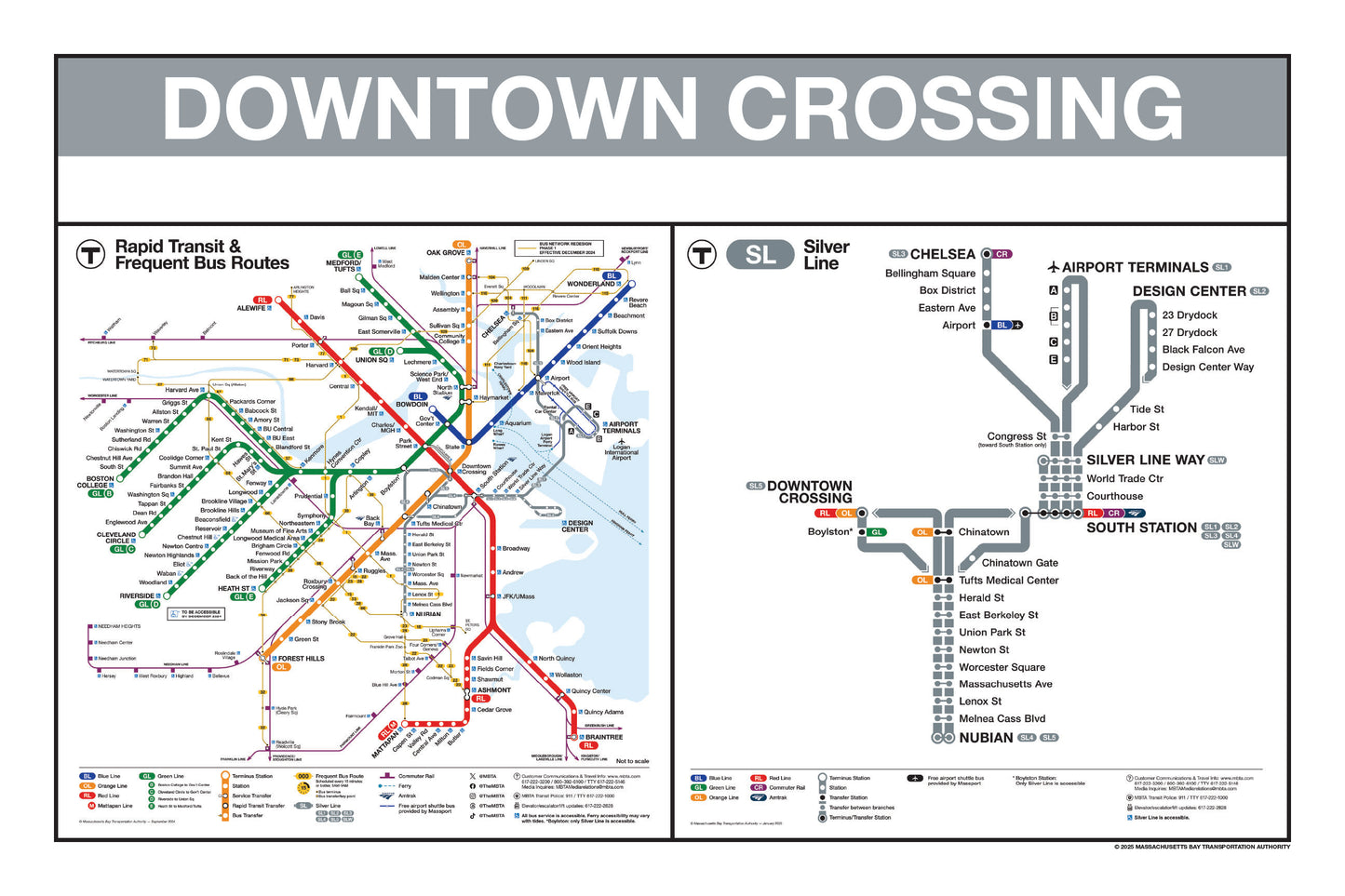 Boston MBTA Silver Line Station Panel Prints
