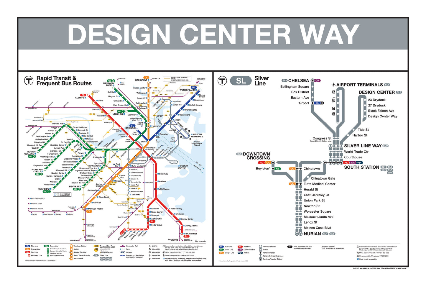Boston MBTA Silver Line Station Panel Prints