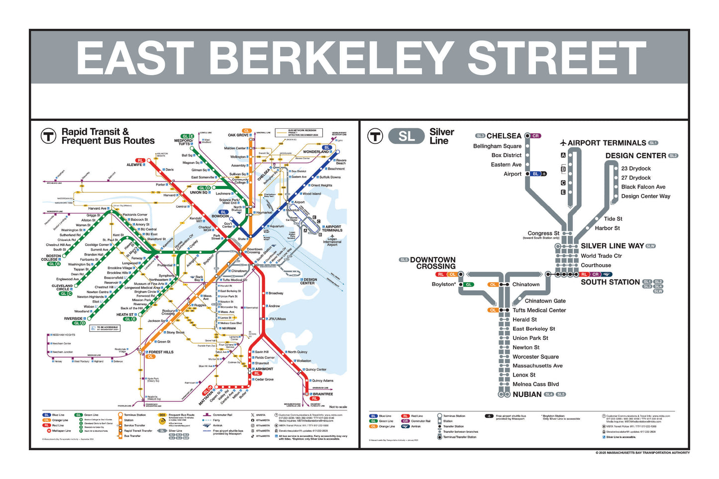 Boston MBTA Silver Line Station Panel Prints
