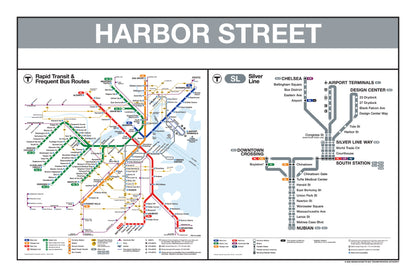 Boston MBTA Silver Line Station Panel Prints