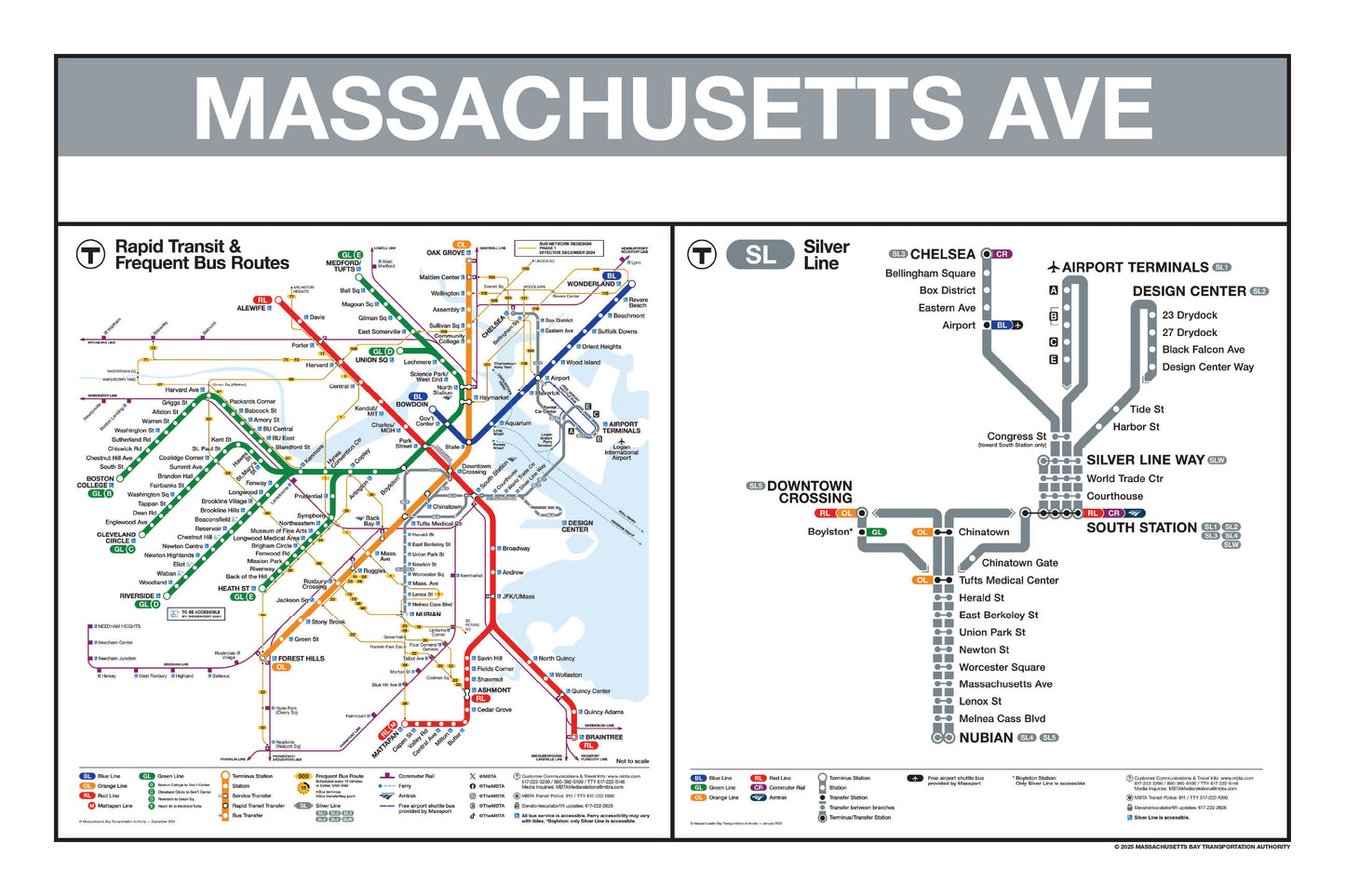 Boston MBTA Silver Line Station Panel Prints