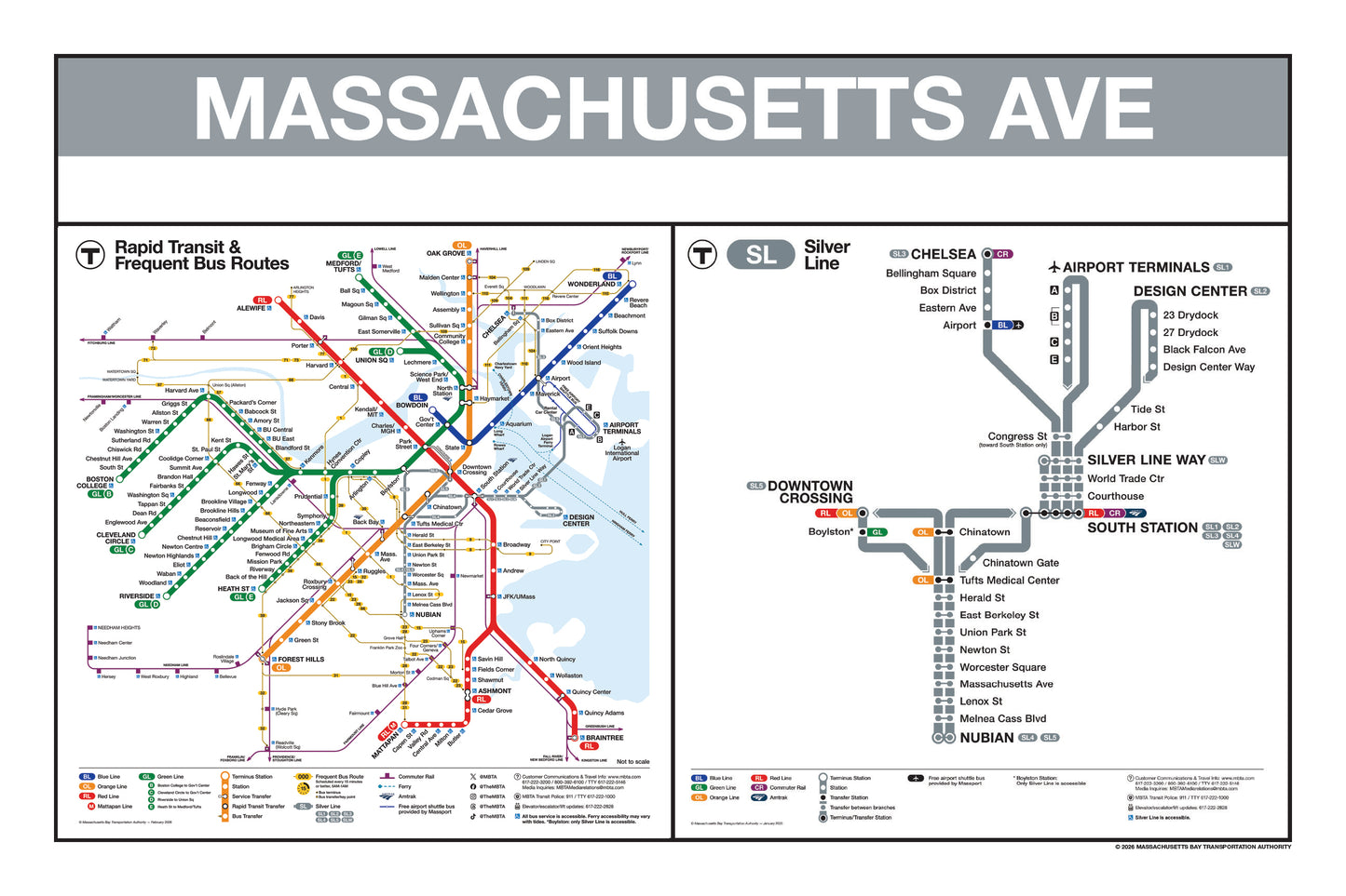 Boston MBTA Silver Line Station Panel Prints