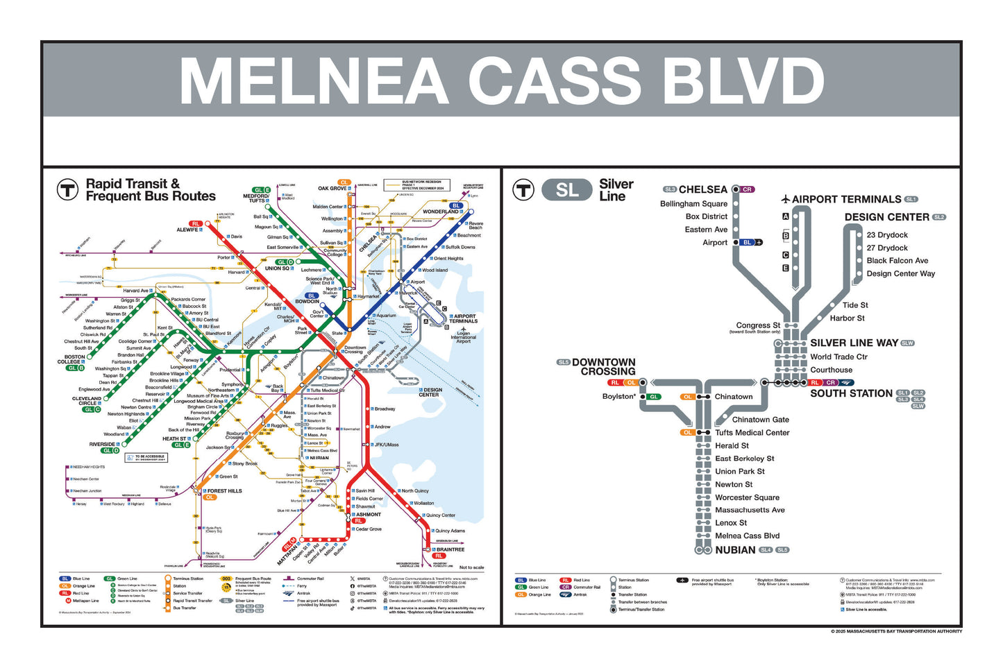 Boston MBTA Silver Line Station Panel Prints