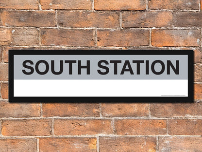 Boston MBTA SILVER LINE Framed Replica Station Signs