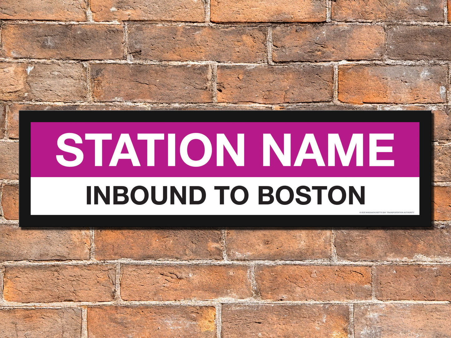 Boston MBTA Commuter Rail Framed Replica Station Signs