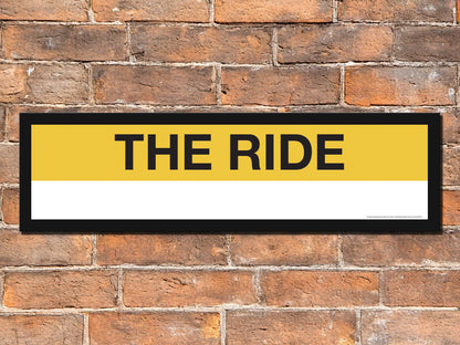 Boston MBTA THE RIDE Framed Replica Station Sign