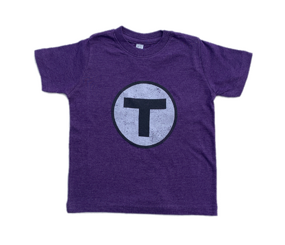 Boston MBTA T Logo Purple Commuter Rail T-Shirt (TODDLER/YOUTH)