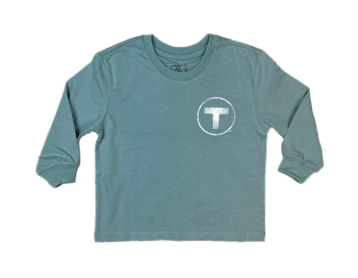 Boston MBTA Green Line Trolley & T Logo Long Sleeve Shirt (TODDLER/YOUTH/ADULT)