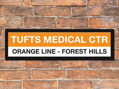 Boston MBTA ORANGE LINE Framed Replica Station Signs