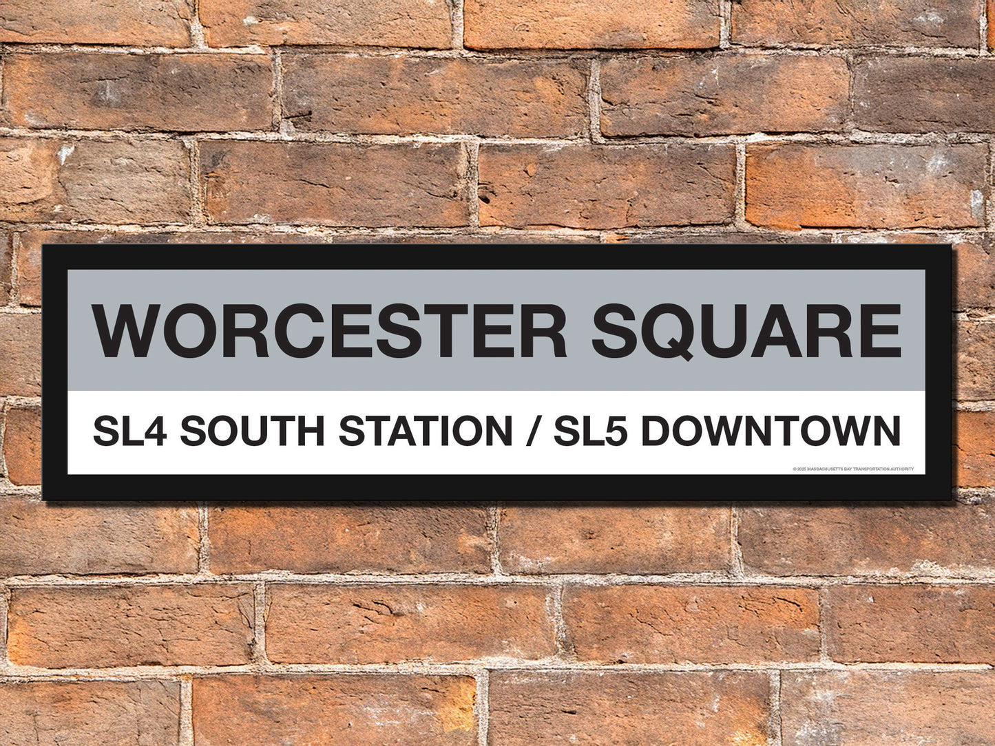 Boston MBTA SILVER LINE Framed Replica Station Signs