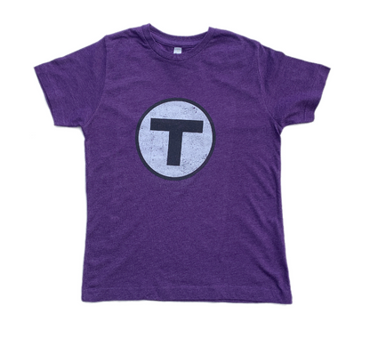 Boston MBTA T Logo Purple Commuter Rail T-Shirt (TODDLER/YOUTH)