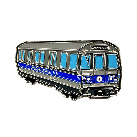 MBTA Blue Line Subway Car Metal Magnet