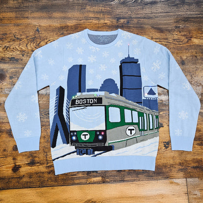 Boston MBTA Holiday Sweater 2025 - NOW IN STOCK!