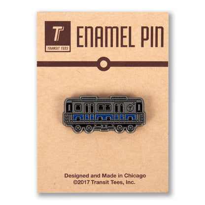 Boston MBTA Blue Line Subway Car Enamel Pin