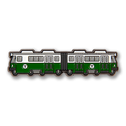 Boston MBTA Green Line Trolley Enamel Pin