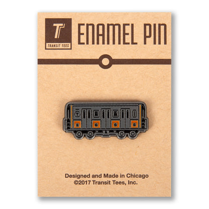 Boston MBTA Orange Line Subway Car Enamel Pin